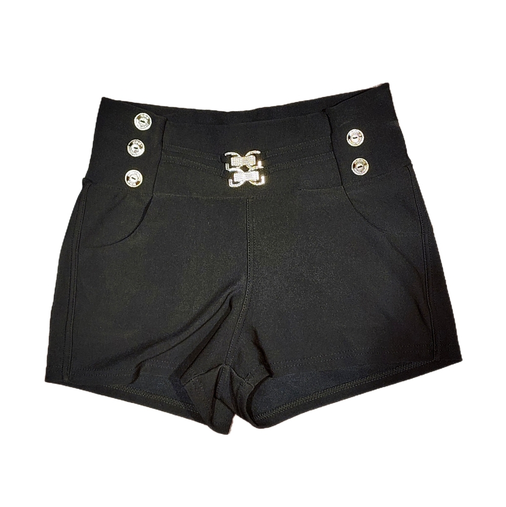 Black High-Waisted Women Shorts